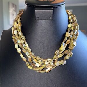 Multi-Strand Olive Shell Bead Necklace - Women Jewelry